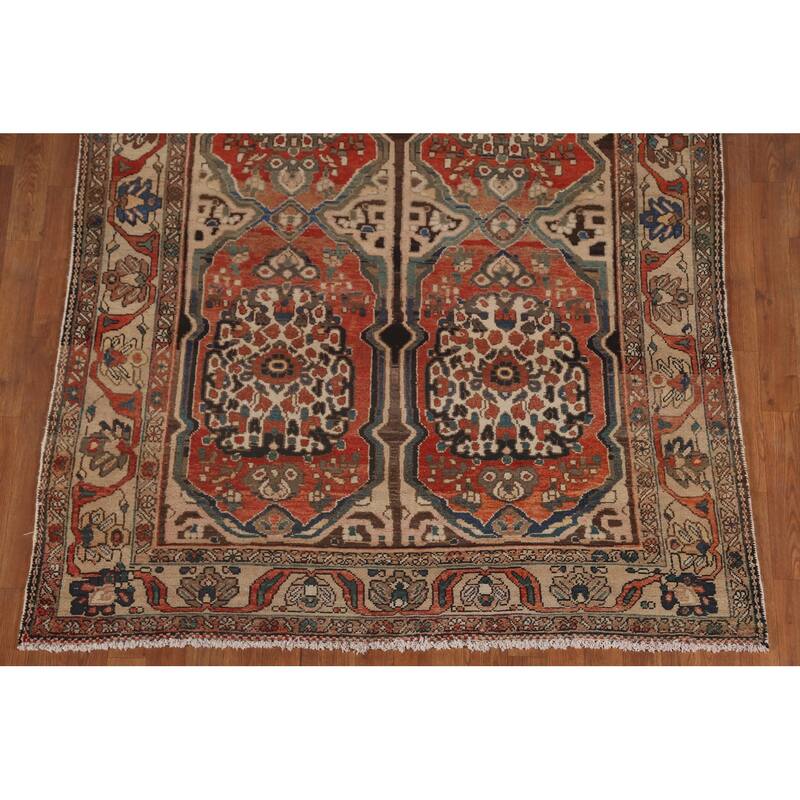 Vegetable Dye Bakhtiari Persian Antique Area Rug Handmade Wool Carpet - 5'3"x 9'11"