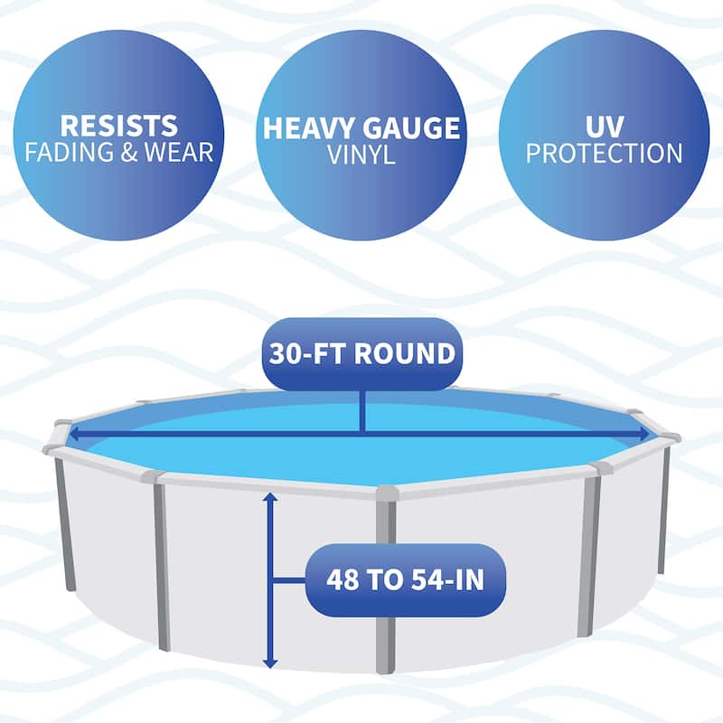 Blue Wave Canyon Round Heavy Gauge Overlap Liner - 48/54-in - 30-ft Round