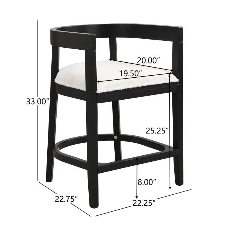 Ember 5-Piece Counter-Height Bar Set with Rubberwood Chairs and Ash Wood Table by Christopher Knight Home
