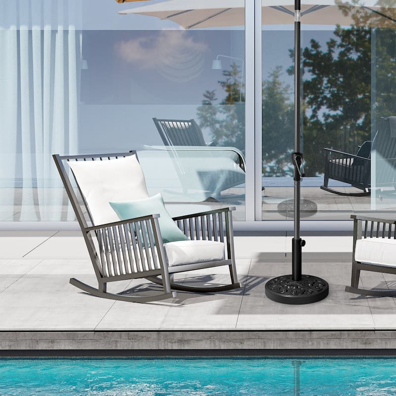 Round Outdoor Patio Market Umbrella Base Holder Filled with Concrete Cement for Table Umbrella