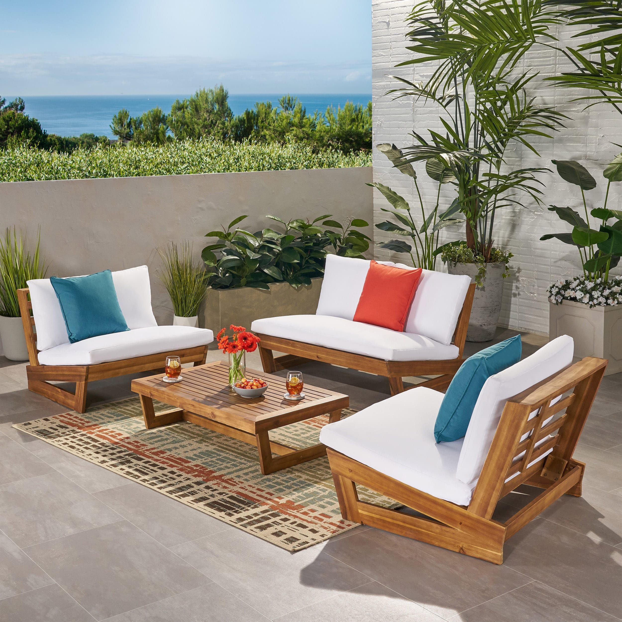 Option Teak Finish+White