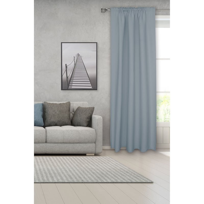 Lumi 1" Single Curtain Rod Set Brushed Nickel/ Oil Bronze-Cage finials