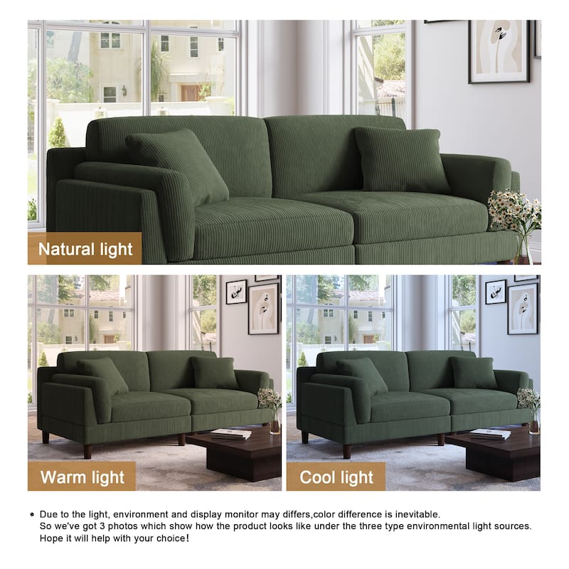 90 inch Deep Seat Sofa Comfy Couch for Living Room