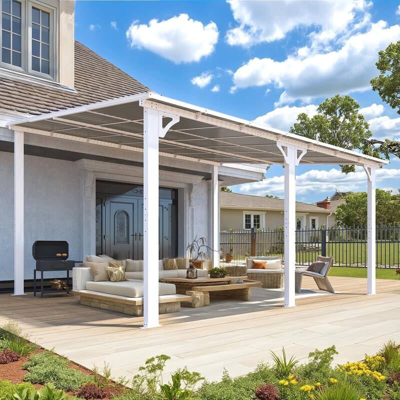 AECOJOY Wall Mounted Gazebos Pergola Gazebo Awnings for Backyard