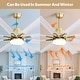 preview thumbnail 5 of 16, 66 Inch Modern Ceiling Fan With Dimmable Led Light 8 ABS Blades Remote Control Reversible DC Motor For Home Office