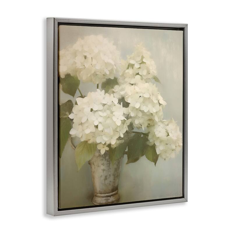 Stupell Faded Country Hydrangeas Framed Floater Canvas Wall Art Design By Arlington Prints