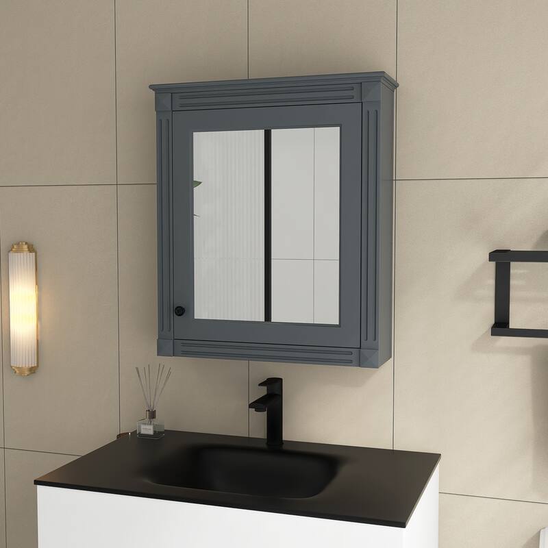 24'' x 27'' Wall Mounted Medicine Cabinet with Height Adjustable Shelf