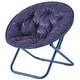 preview thumbnail 1 of 4, Urban Lifestyle Quilted Folding Saucer Chair Navy Blue