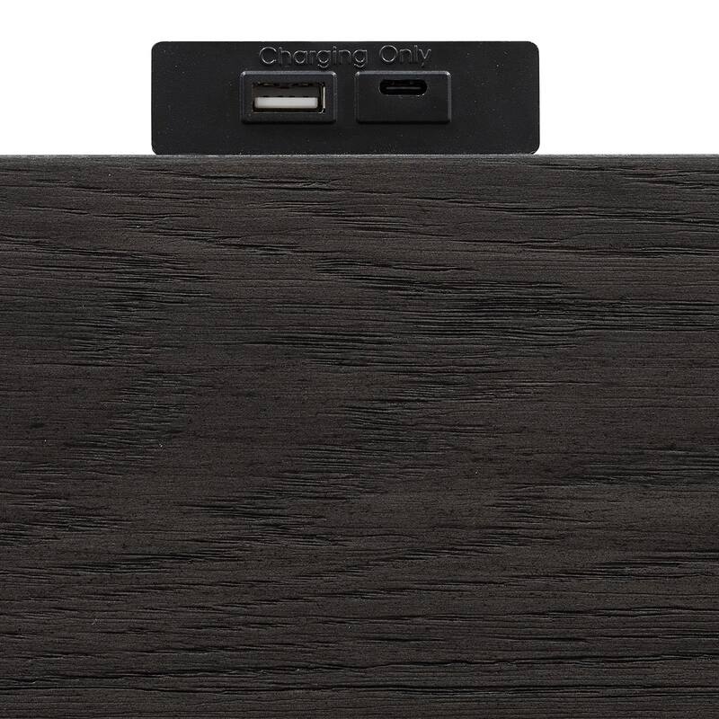 Furniture of America Piez Modern 3-Piece Ash Grey Wood Platform Bedroom Set with 2-Drawer Nightstand