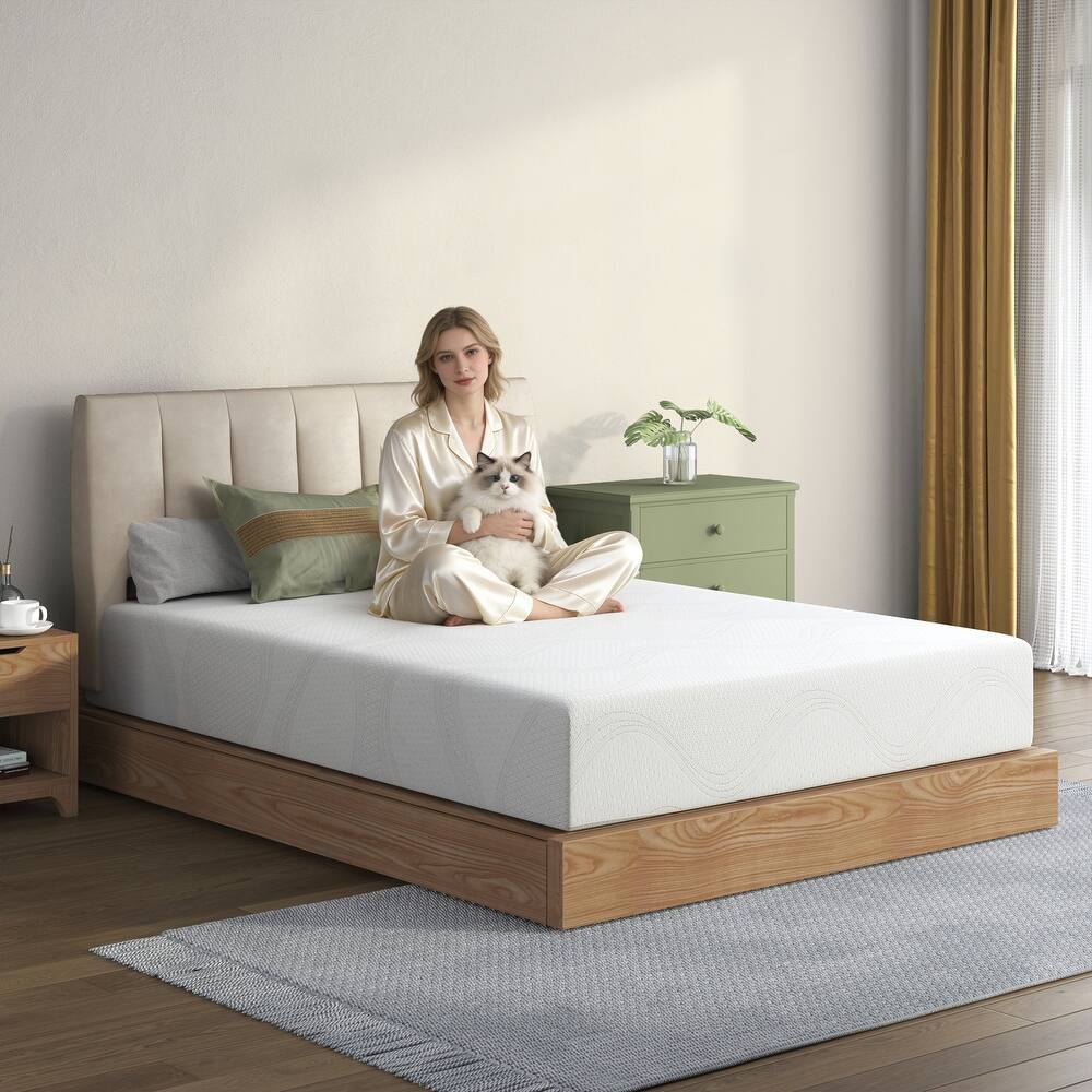 Sofucor 12 Inch Cooling Memory Foam Mattress with Charcoal,Breathable Knit Cover,TWIN/FULL/QUEEN/KING Size