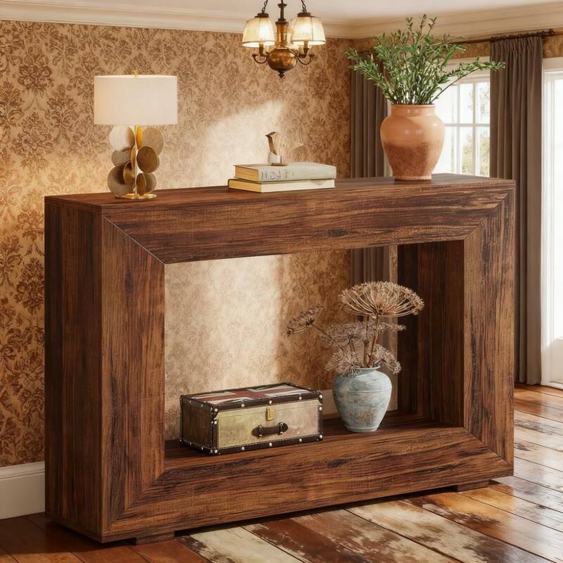 Entryway Sofa Table, Wood Console Table