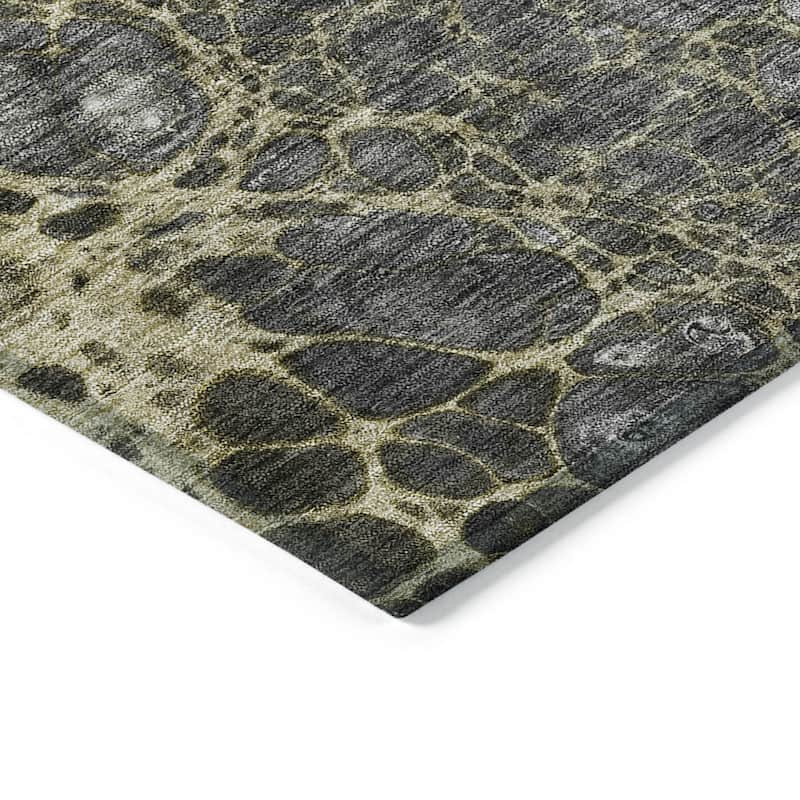 HomeRoots Abstract Transitional Rectangle Outdoor Rug