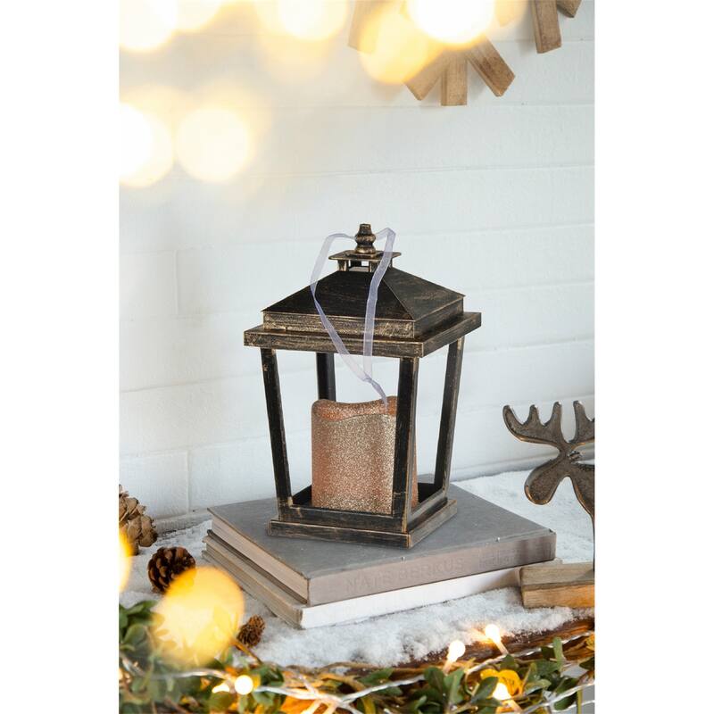 Set of 2 Lantern with Led Candle