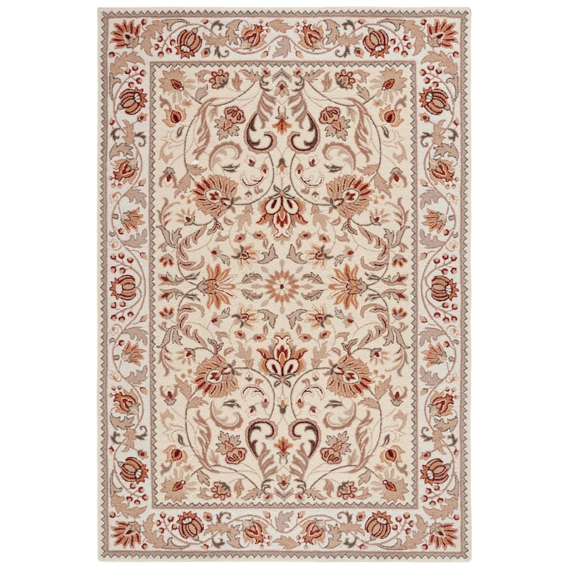 SAFAVIEH Handmade Easy Care Hiltraut Oriental Rug - 4' x 6' - Ivory/Beige