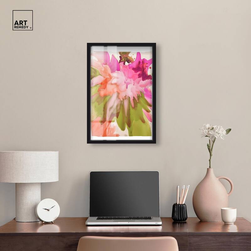 Vibrant Fluidity Floral IV Shadowbox by Art Remedy