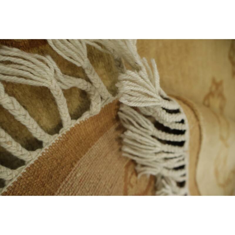 Hand Knotted Oriental 100% Wool Carpet Tribal Geometric Yellow & Gold Gabbeh Area Rug - 4' 8'' X 3' 6''