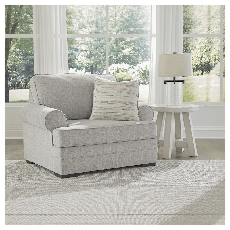 Signature Design by Ashley Eastonbridge Gray Oversized Chair - 52"W x 40"D x 39"H - 52"W x 40"D x 39"H - Shadow