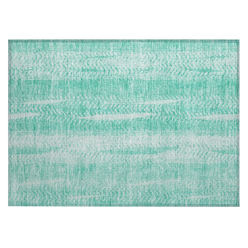Machine Washable Indoor/ Outdoor Chantille Modern Imprints Rug