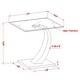 preview thumbnail 5 of 7, Cres Contemporary 24-inch Glasstop End Table by Furniture of America
