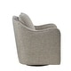 preview thumbnail 1 of 4, Brianne Wide Seat Swivel Arm Chair Grey