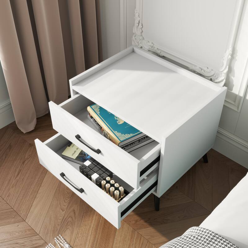 Edge Protection Design 2-Drawer Nightstand