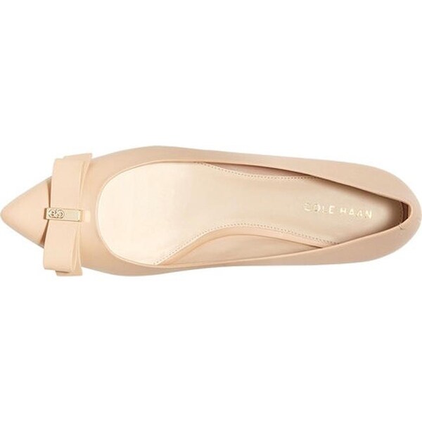 cole haan elsie leather bow skimmer flat