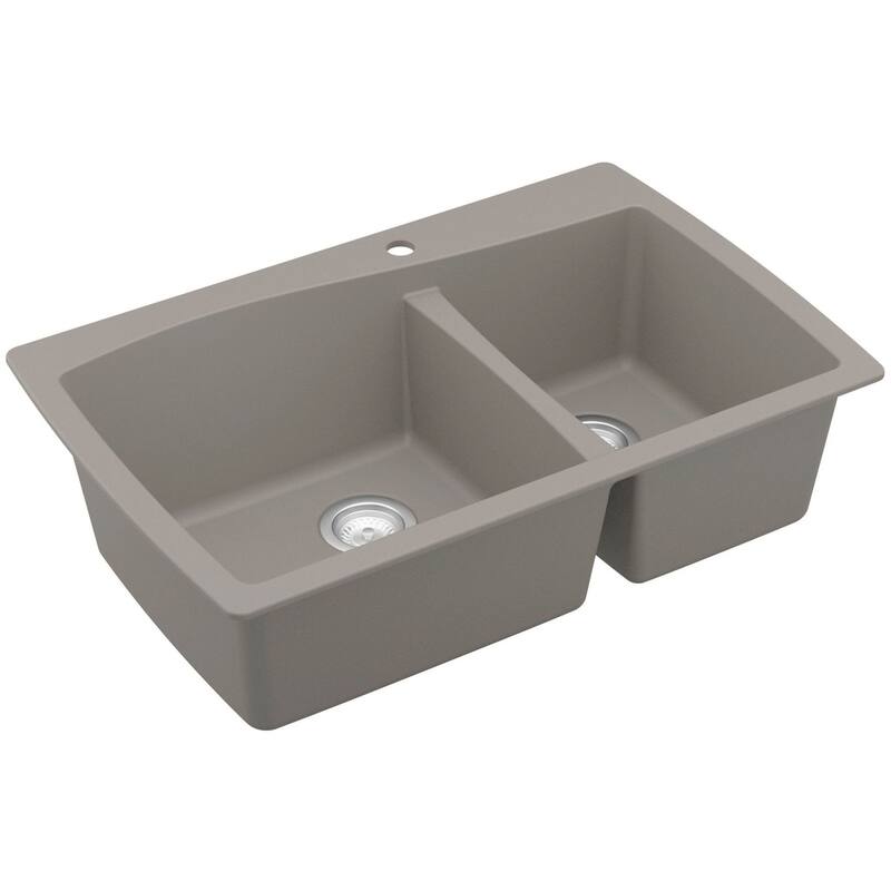 Karran USA QT-721 Quartz QT 34" Drop In Double Basin Quartz Composite