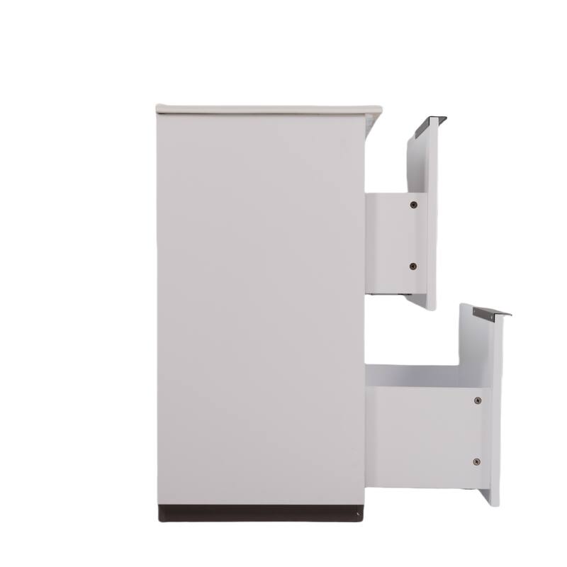 30" Bathroom Vanity with Ceramic Sink and Full-Extension Drawers, Soft Close Undermount Drawer Slides, Fluted Design, Natural