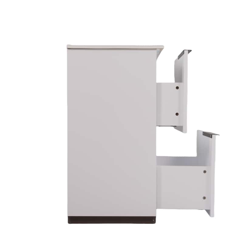 Bathroom Vanity with Ceramic Sink, Freestanding Wooden Bathroom Vanity, Bathroom Cabinet with Full-Extension Drawers