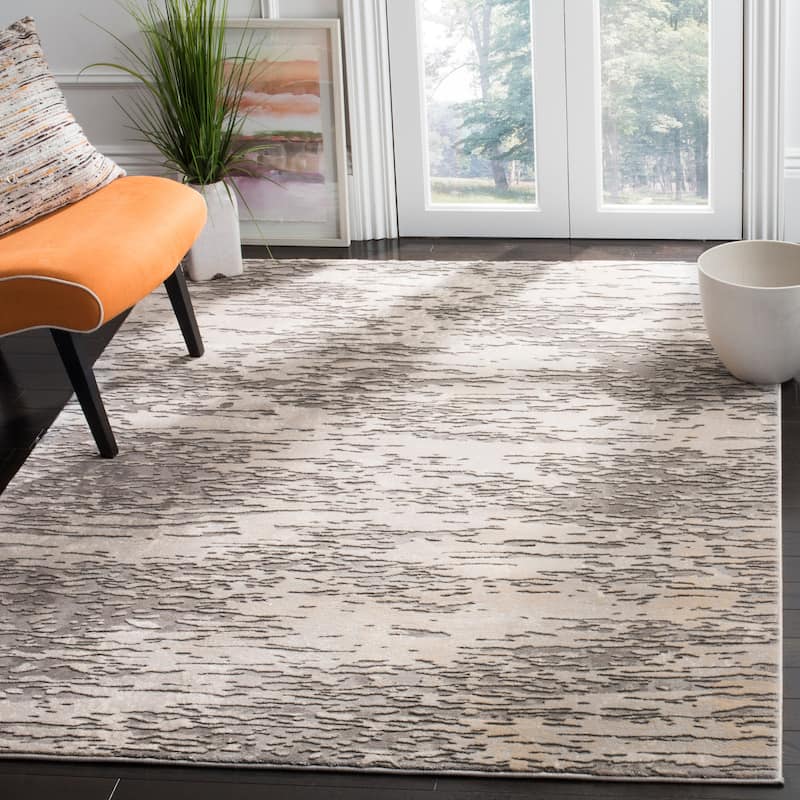SAFAVIEH Meadow Ingeborga Modern Abstract Rug - 4' x 6' - Grey - Runner/Rectangle