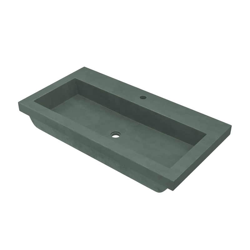 36" NativeStone Trough Drop-in Rectangular Bathroom Sink - 36" x 19" x 5"