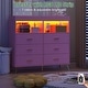 preview thumbnail 15 of 13, Baby Changing Table Dresser with LED Lights & Charging Station - N/A