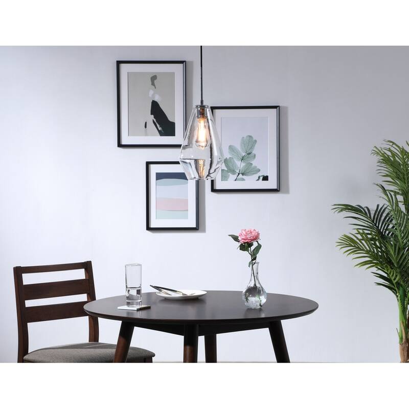 Gerald 1-light Elongated Glass Shade Hanging Pendant Light