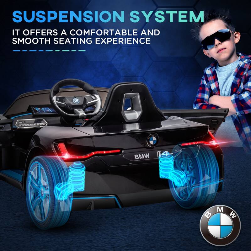 Realistic Electric Sports Car with Music, Parent Remote Control Ride on Truck, Battery Powered Electric Car with Dashboard