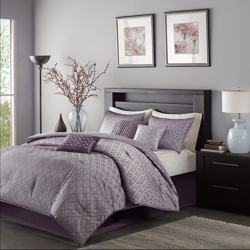 GDF Studio - Biloxi 7-Piece Jacquard Comforter Set with Decorative Pillows