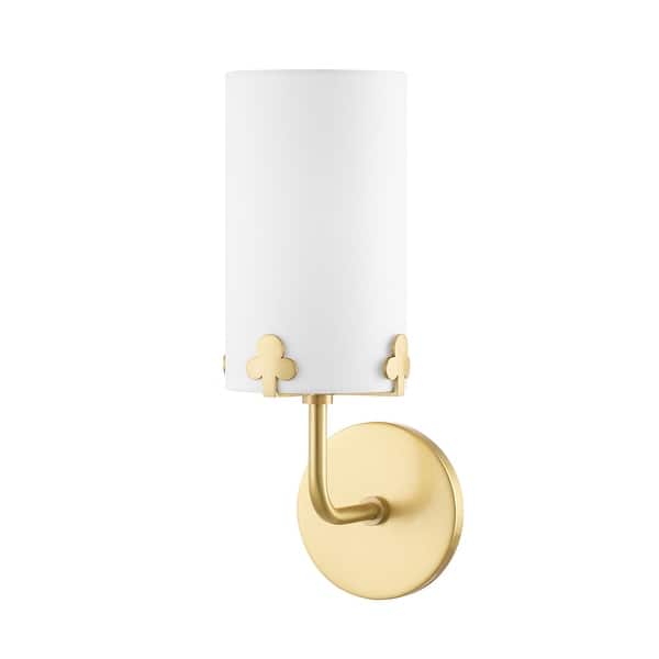 Mitzi by Hudson Valley Darlene 1-light LED Wall Sconce with White Linen -  Overstock - 33038399