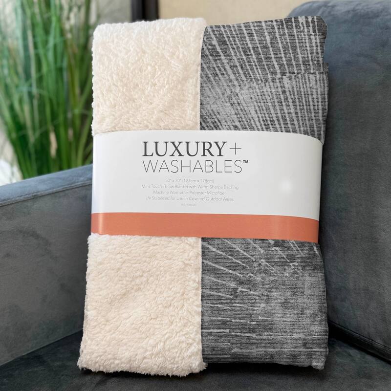 Premium Machine Washable Modern Sun Sherpa Throw Blanket