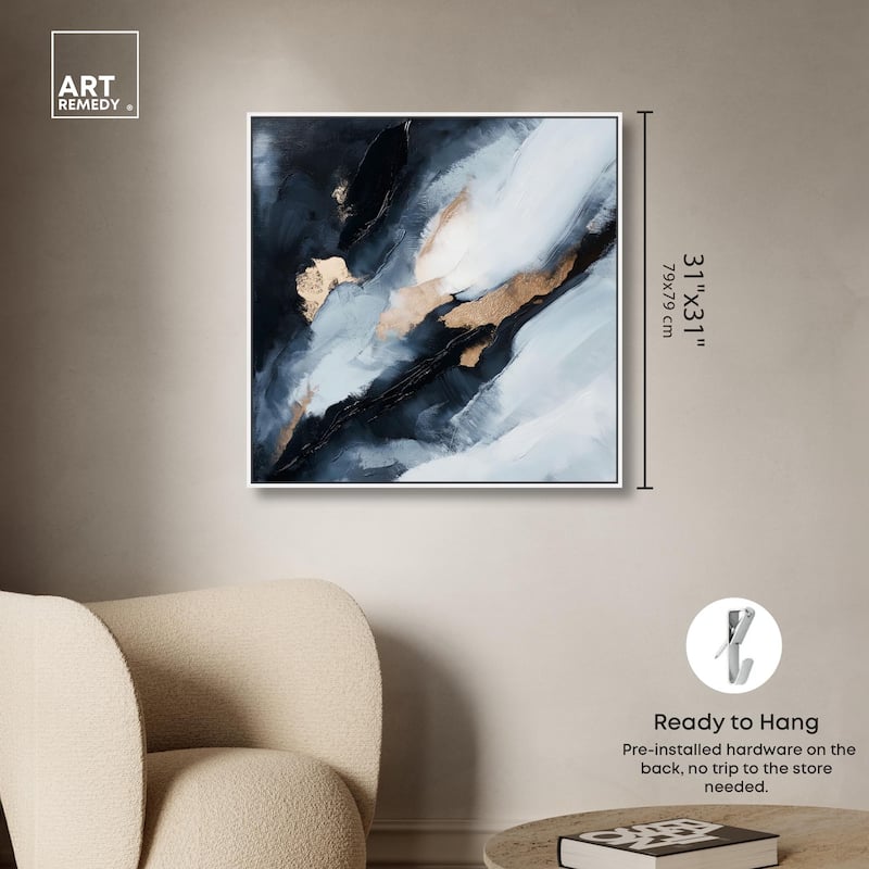 Golden Spark I Canvas by Art Remedy