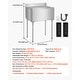 preview thumbnail 7 of 5, UIMOSO Commercial Ice Bin, 78.4 L Underbar Ice Bin, 30 x 19 x 37 in Stainless Steel Ice Chest with Sliding Lid - 78.4 L