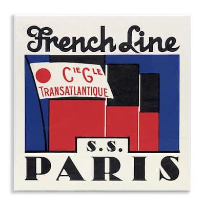 Stupell SS Paris Vintage Banner Wall Plaque Art Design By Phillipa Katz