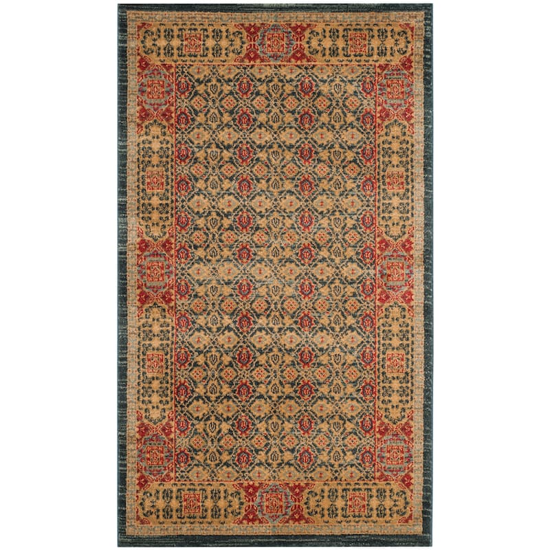 SAFAVIEH Mahal Felipa Traditional Oriental Rug - 3' x 5' - Light Blue/Red