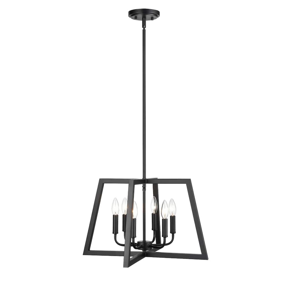 Millennium Lighting Matte Black 6 Light Pendant Light
