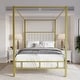 preview thumbnail 6 of 8, Ledbury Panel Bed Gold - King