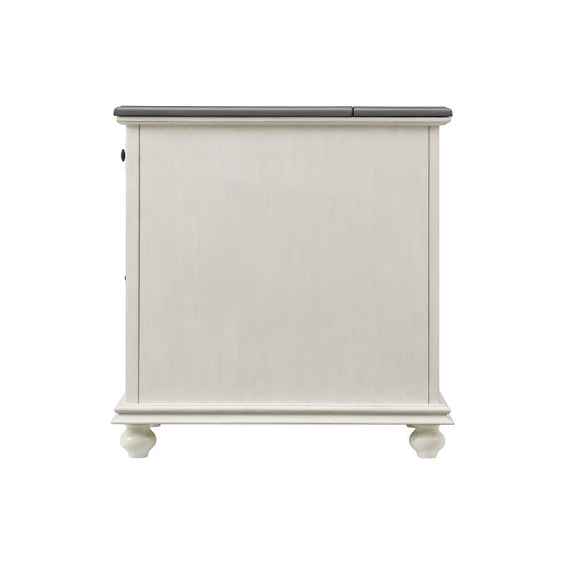 Elegant Chairside Table with Power by Martin Svensson Home