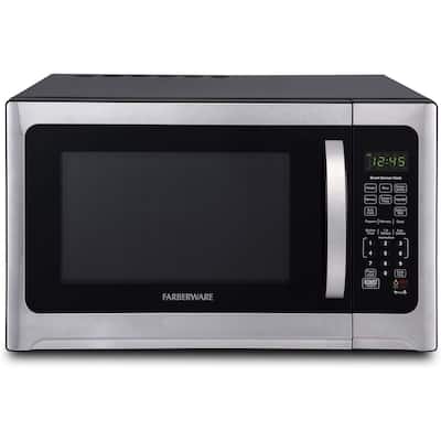 1.2 Cu. Ft. 1100-Watt Microwave Oven With Smart Sensor Cooking and LED Lighting, Brushed