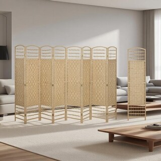 8 Panel Folding Room Divider Screen Privacy Screen Freestanding ...