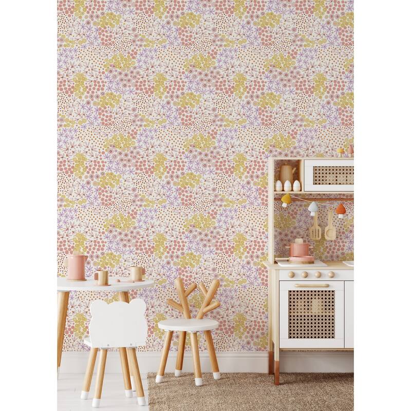 NuWallpaper Floral Bunch Multi Warm Peel & Stick Wallpaper