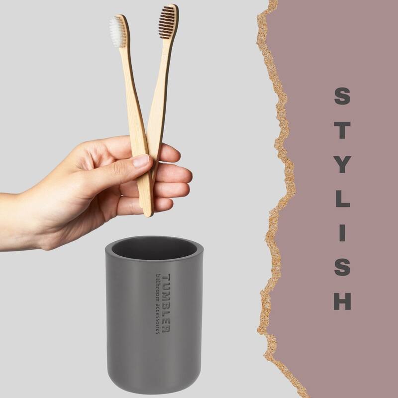 Modern Bathroom Tumbler, Minimalist Design Toothbrush Holder, Versatile Home Organizer