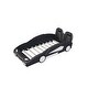 preview thumbnail 5 of 22, Twin Race Car-Shaped Bed with Wheels, Black