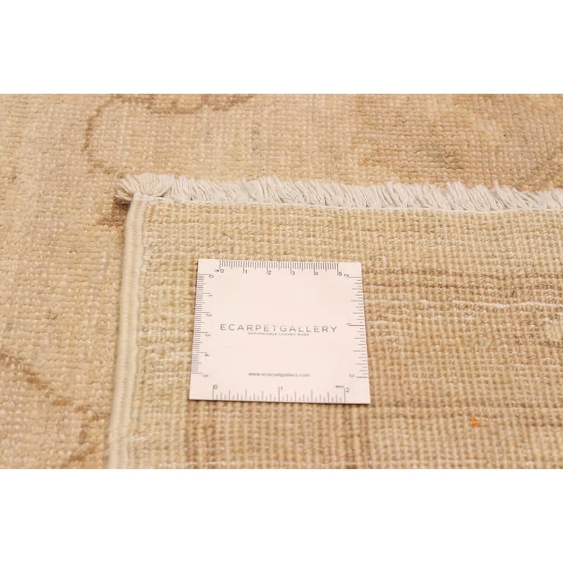 ECARPETGALLERY Hand-knotted Chobi Finest Ivory Wool Rug - 8'1 x 9'11